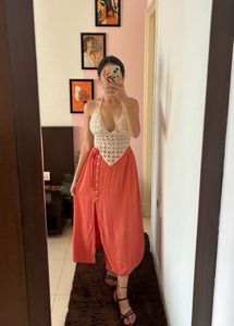 Beige Crochet Top