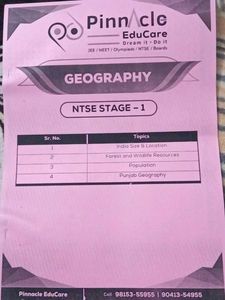 NTSE stage 1 mcq practice questions