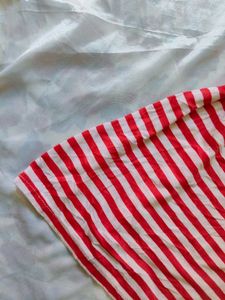 Red and White Striped tank top