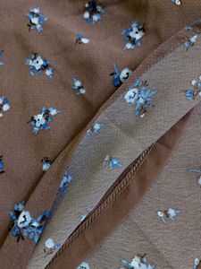 Brown Floral Mini Skirt