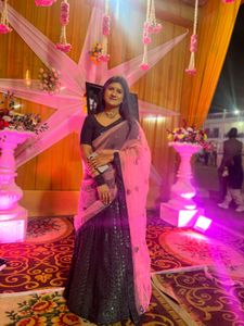 Elegant Green Lehenga Choli with Pink Dupatta