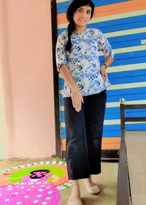 Maroon Floral Print Kurta