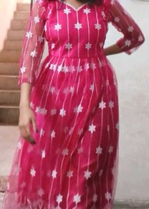 Stunning Pink Embroidered Gown