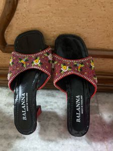 Embellished Beaded Sandals