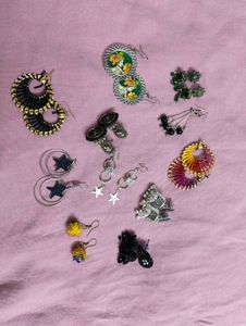 Assorted Dangle & Hoop Earrings Lot