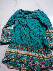 Bohemian Floral Print Tunic Top