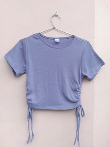 SSS ribbed lilac top