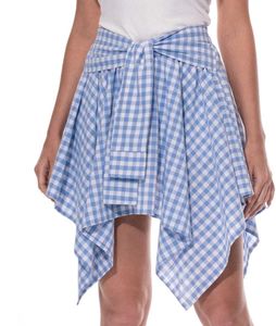 Pink Korean Cheque Style Gingham Skirt In 2 Colour
