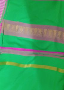 Parrot Green Colour Saree