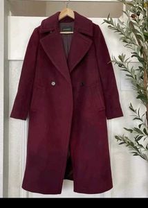 Chic Maroon Long Coat