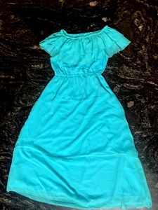 Aqua Chiffon Dress