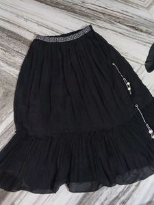 Black Maxi Skirt With Blouse