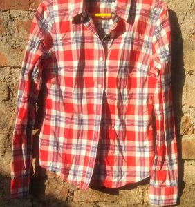 Classic Red Plaid Button-Up Shirt