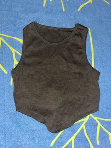 Cropped Backless Tank Top