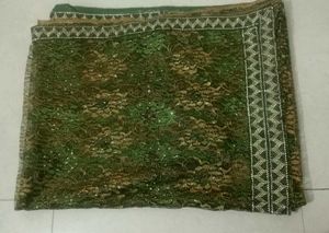 Eyecatcher Green Net saree