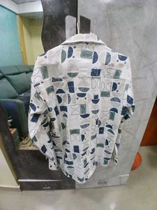 Abstract Print Button-Down Shirt
