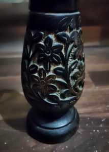 Carved Wooden Vase