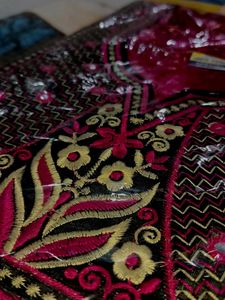 Beautifully Embroidered Rani pink nighty