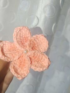 Handmade Crochet Flower Hair Clip
