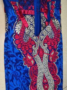 Blue Embroidered Kurta