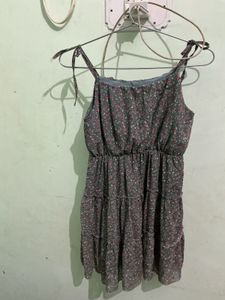 Floral Print Tiered Mini Dress