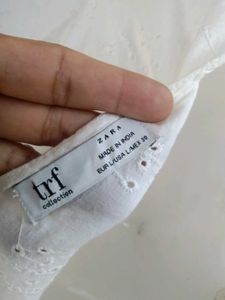 sale 🎊🎉ZARA White Broderie Anglaise Peplum Top