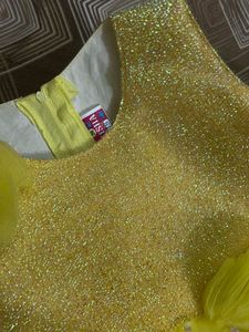 Girls Yellow Tulle Party Dress
