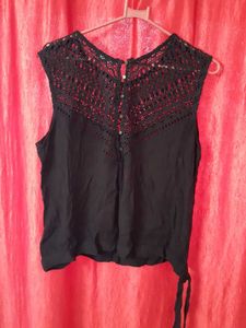 Stylish black Crochet Top