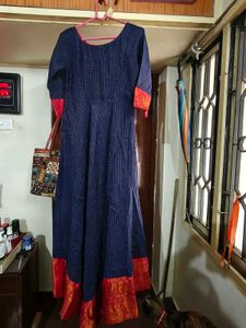 pure cotton sungudi long gown