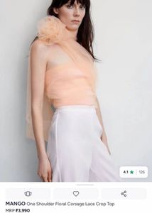 MANGO floral corsage top