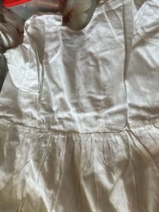 Beautiful self embossed Colton white dress