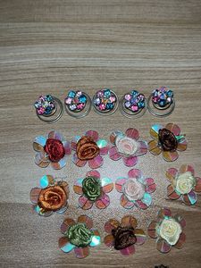Sparkling Flower Hair Pins Set