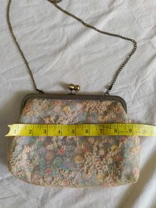 Vintage Floral Lace Clutch Bag