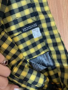 Yellow Plaid Mini Skirt