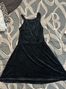 Black Velvet Mini Dress