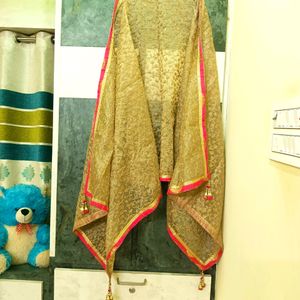 Party wear Kurti {Gown} With Heavy Dupatta And Bottom