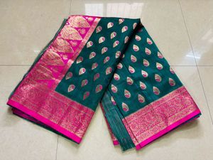 New Elegant Banarasi Saree with blouse piece