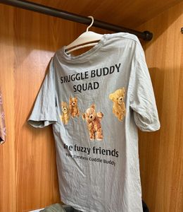 max over sized Cute Teddy Bear Graphic T-Shirt