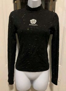 Sparkling Chanel Inspired Long Sleeve Top