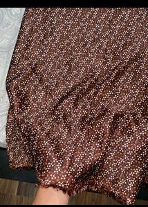 brown crepe shiny fabric