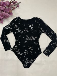 Floral Print Long Sleeve Bodysuit