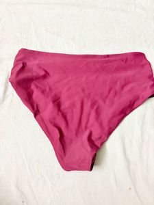 High-Waisted Ruched Swim Bottoms