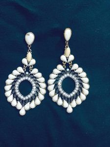 Elegant White Drop Earrings