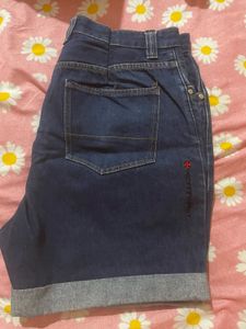Denim High-Waisted Shorts