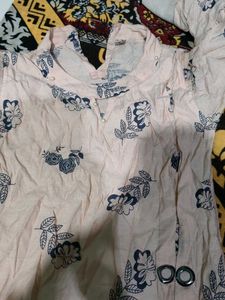 Floral Print Cotton Kurta