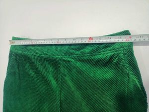 Green Corduroy Mini Skirt Like New Condition