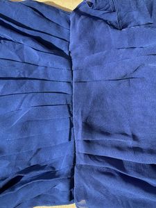 Elegant Royal Blue Chiffon Dress