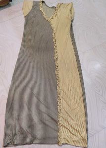 Comfortable Striped & Polka Dot Nightgown