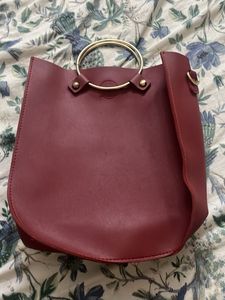 Stylish Burgundy Tote Bag