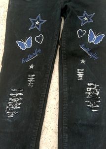 Denim Riped Jeans This Have Extra Work On It